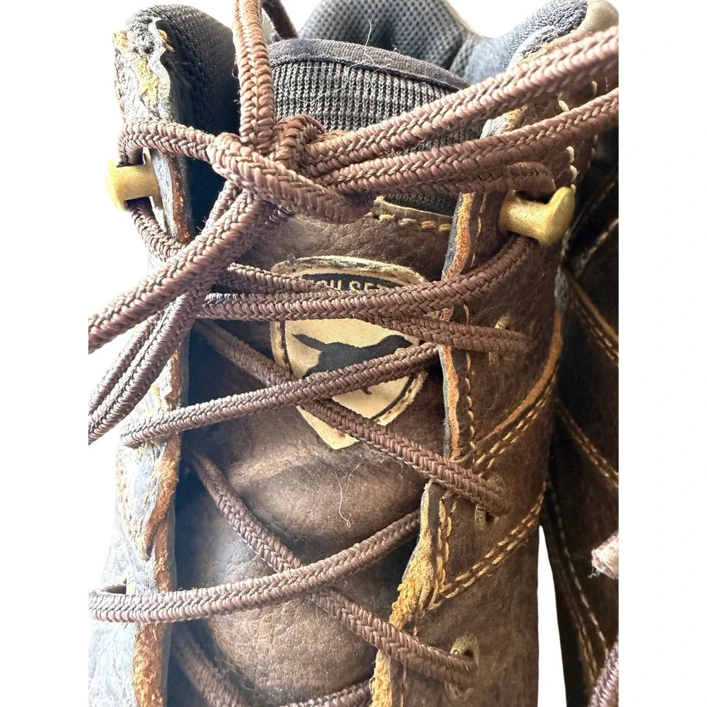 Irish Setter Brown Leather Work Boots Lace Up Slip Resistant 10.5